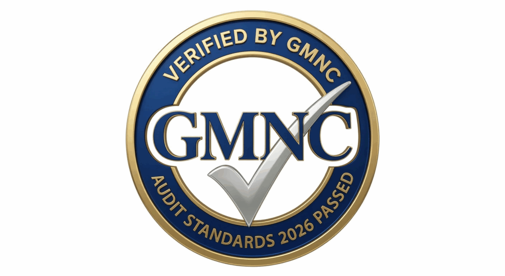 Con dấu bảo chứng cho các đơn vị đã vượt qua quy trình Audit chuyên sâu của Hội đồng giám định GMNC.
