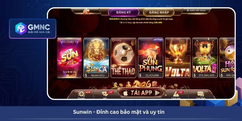 Sunwin - Đặc biệt chú trọng bảo mật và uy tín